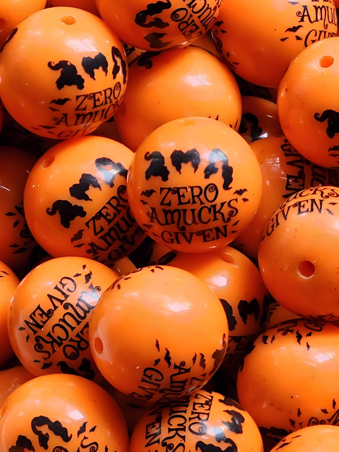 **WHOLESALE** Orange Zero Amucks (Custom Bubblegum Beads)