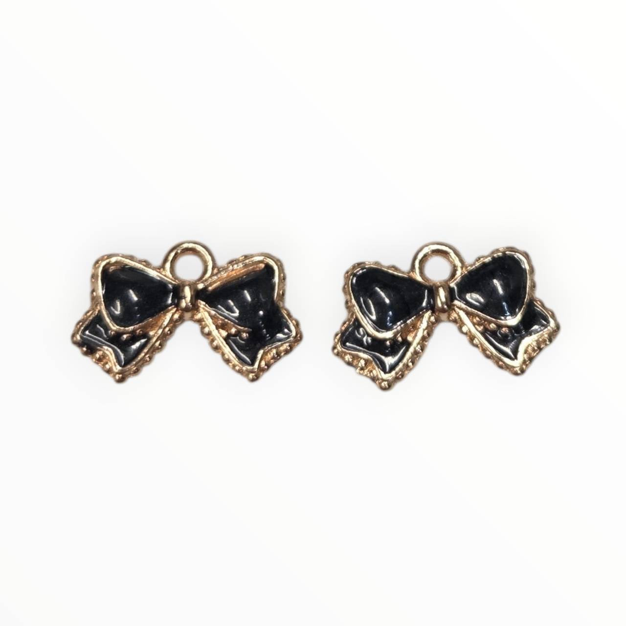 Black Bow Charm Pack (2 Per Set)