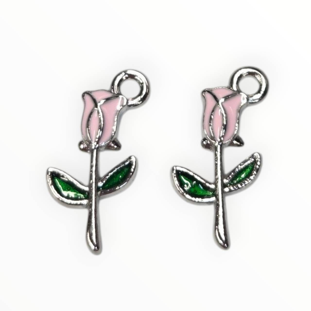 Pink Rose Charm Pack (2 Per Set)