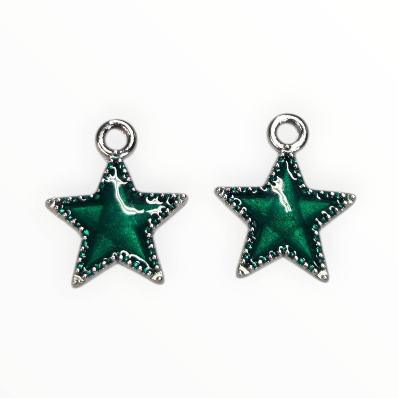 Green Star Charm Pack (2 Per Set)