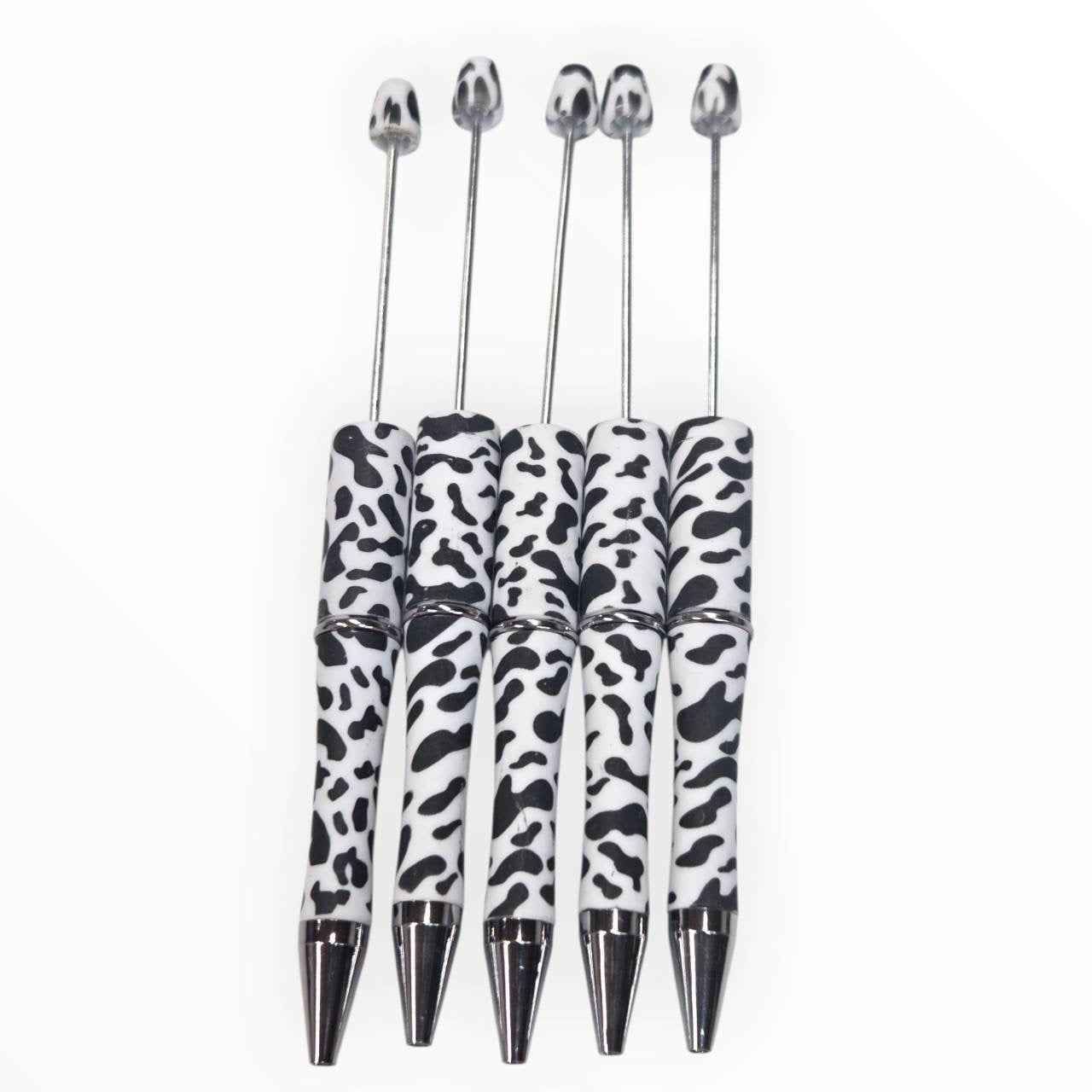 Cow Print Beadable Pens (5 Pack)