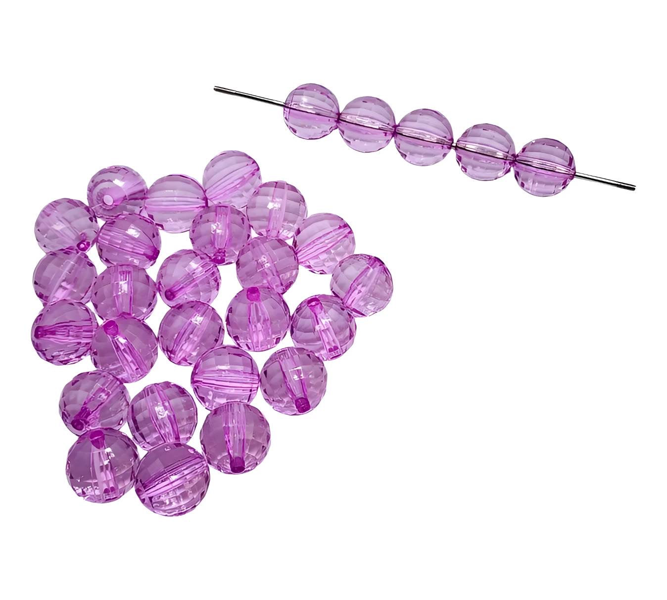 16mm Lavender Acrylic Disco Beads