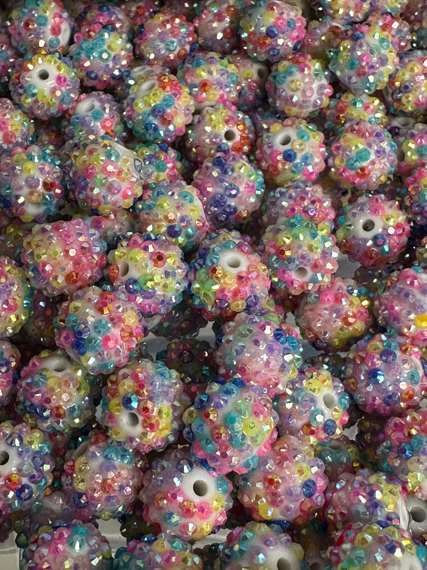 Multi 16mm **Rhinestone** (Bubblegum Beads)
