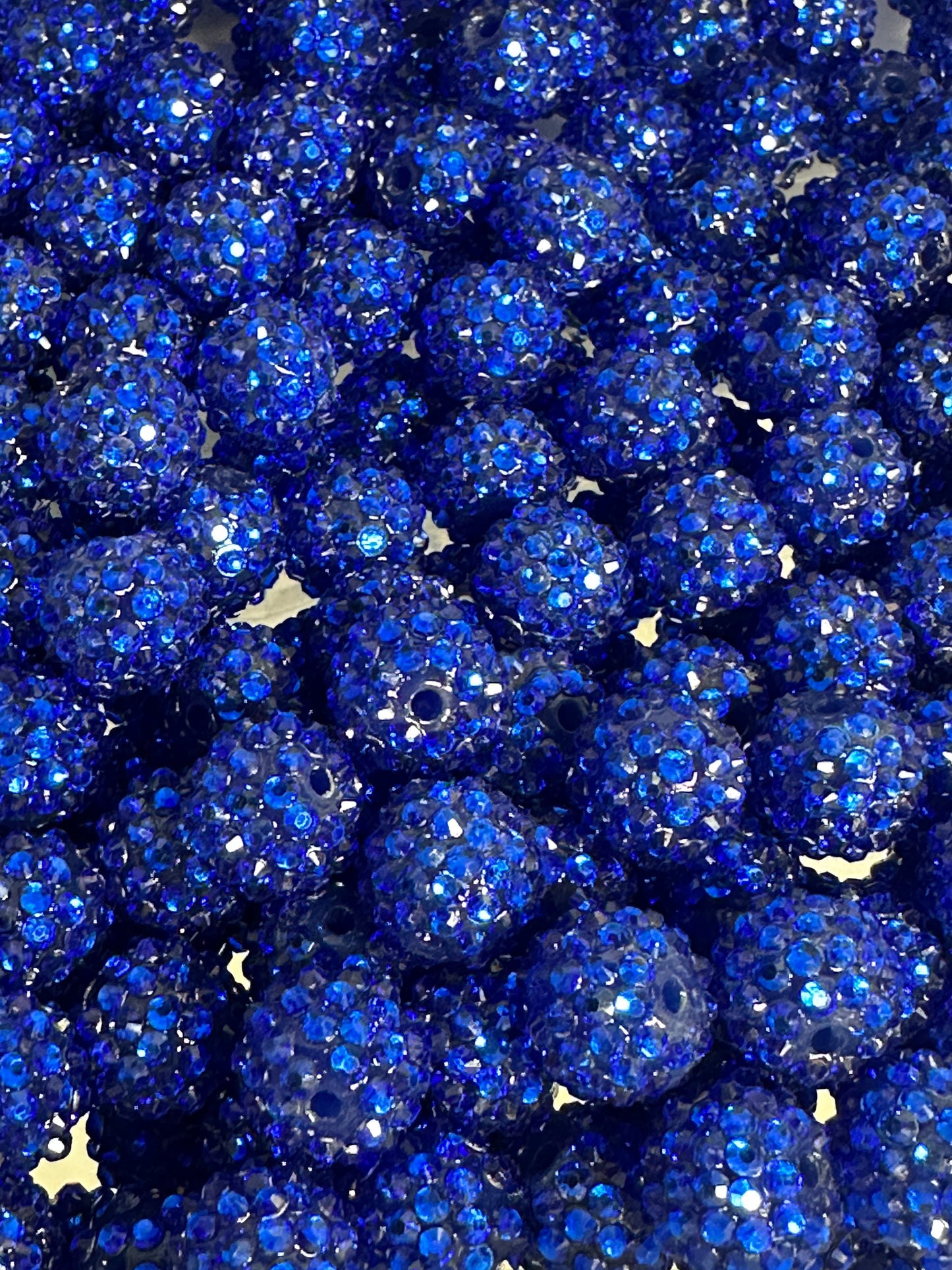 Navy Blue 16mm **Rhinestone** (Bubblegum Beads)