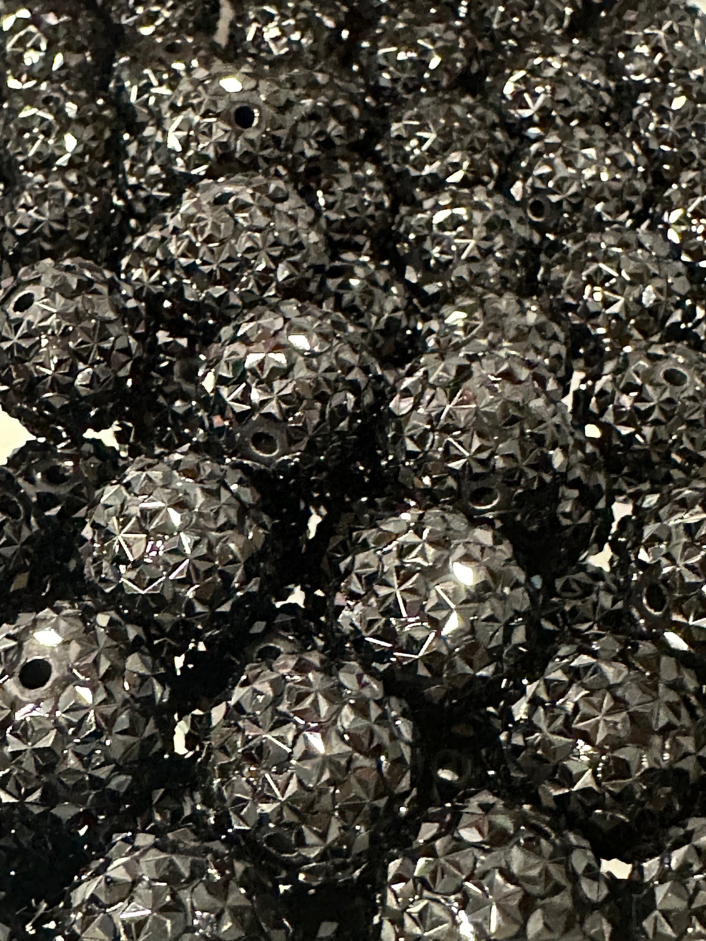 Starlight Black 20mm **Rhinestone** (Bubblegum Beads)