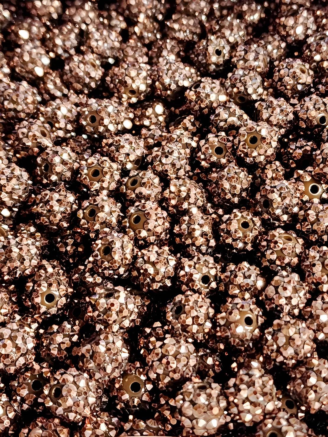 Brown 12mm **Rhinestone** (Bubblegum Beads)