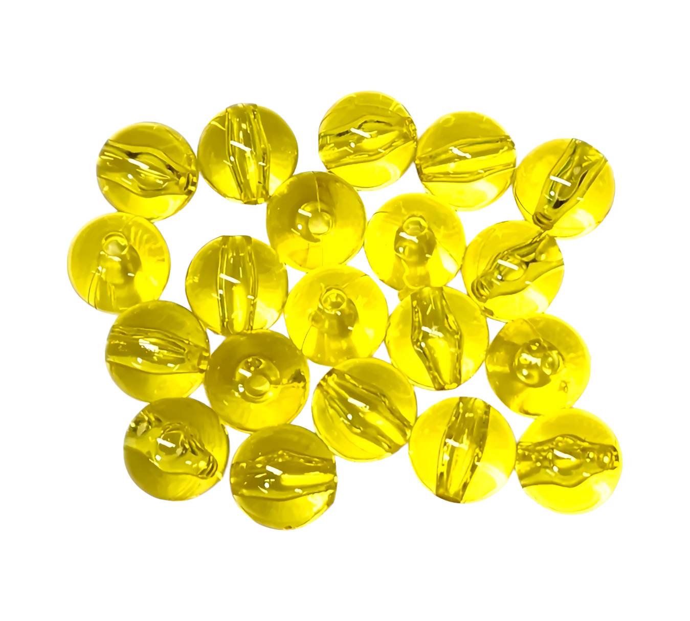 Yellow Transparent *12mm* (Bubblegum Beads)