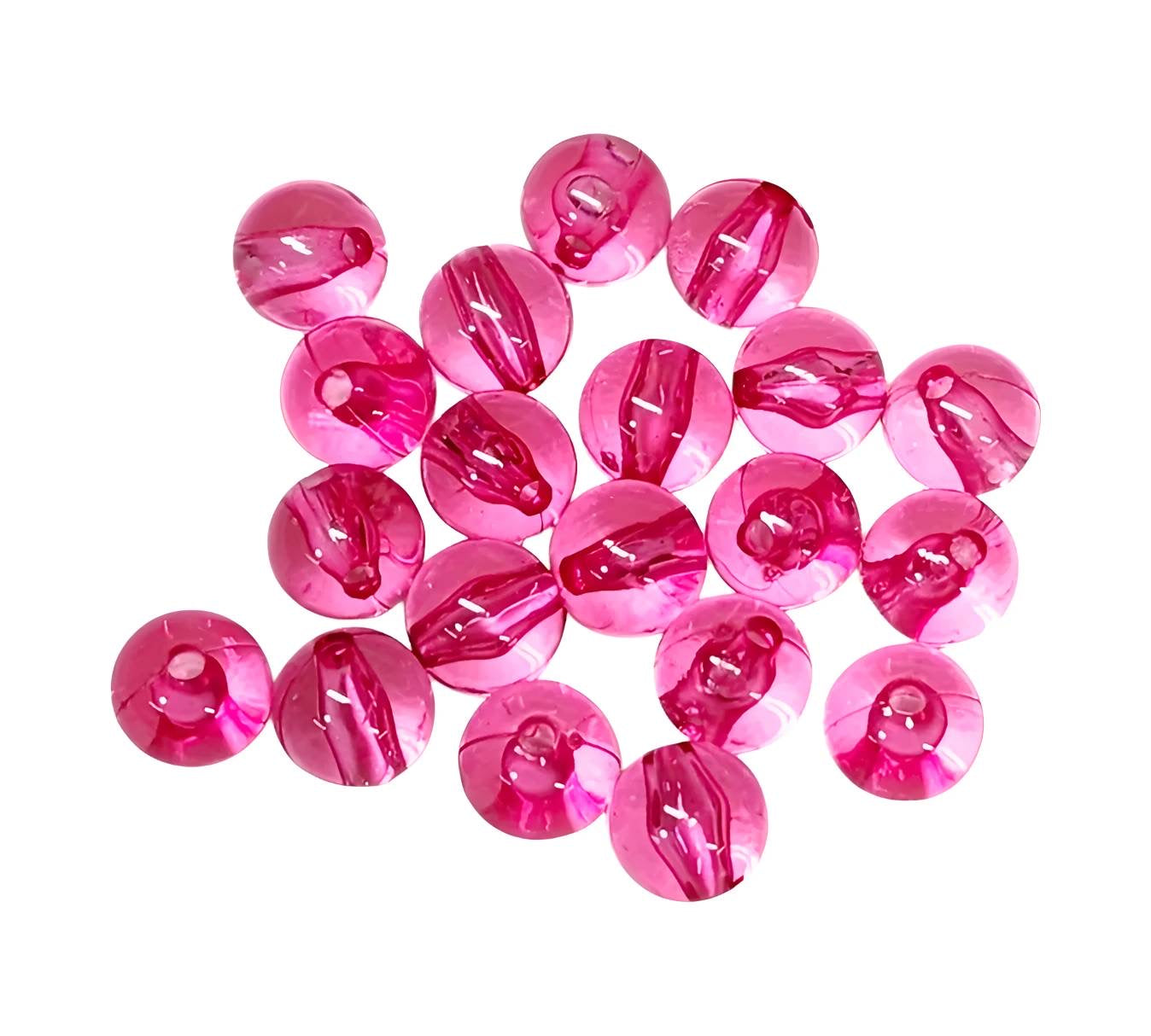 Hot Pink Transparent *12mm* (Bubblegum Beads)