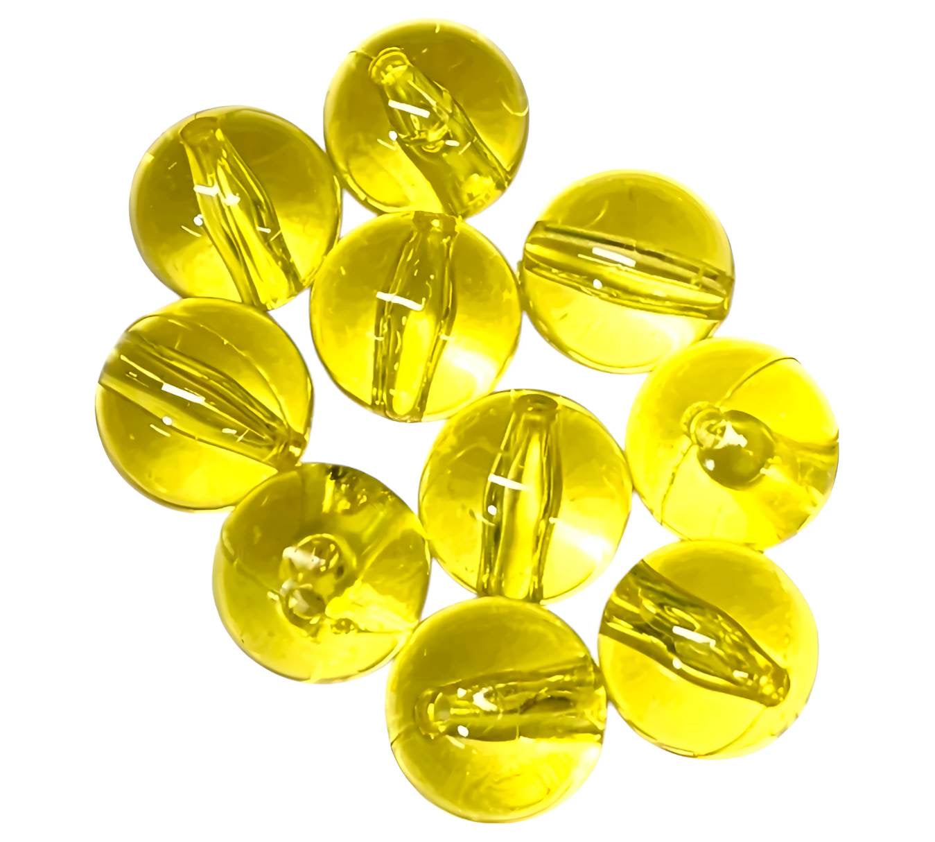 Yellow Transparent *16mm* (Bubblegum Beads)