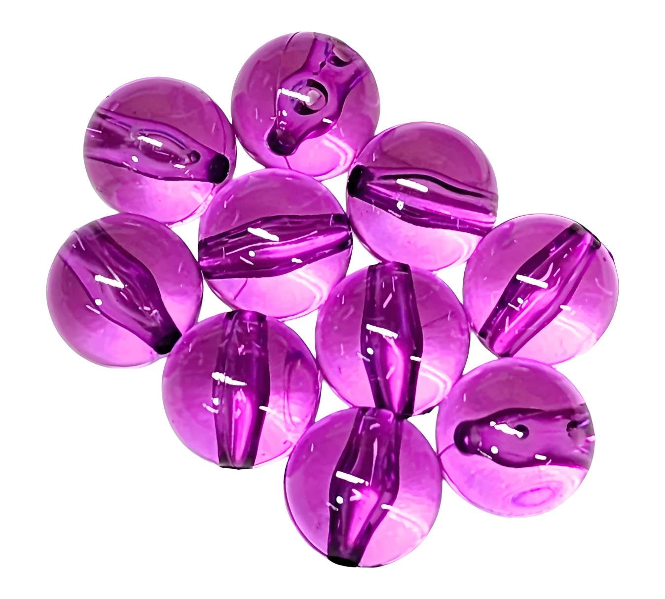 Purple Transparent *16mm* (Bubblegum Beads)