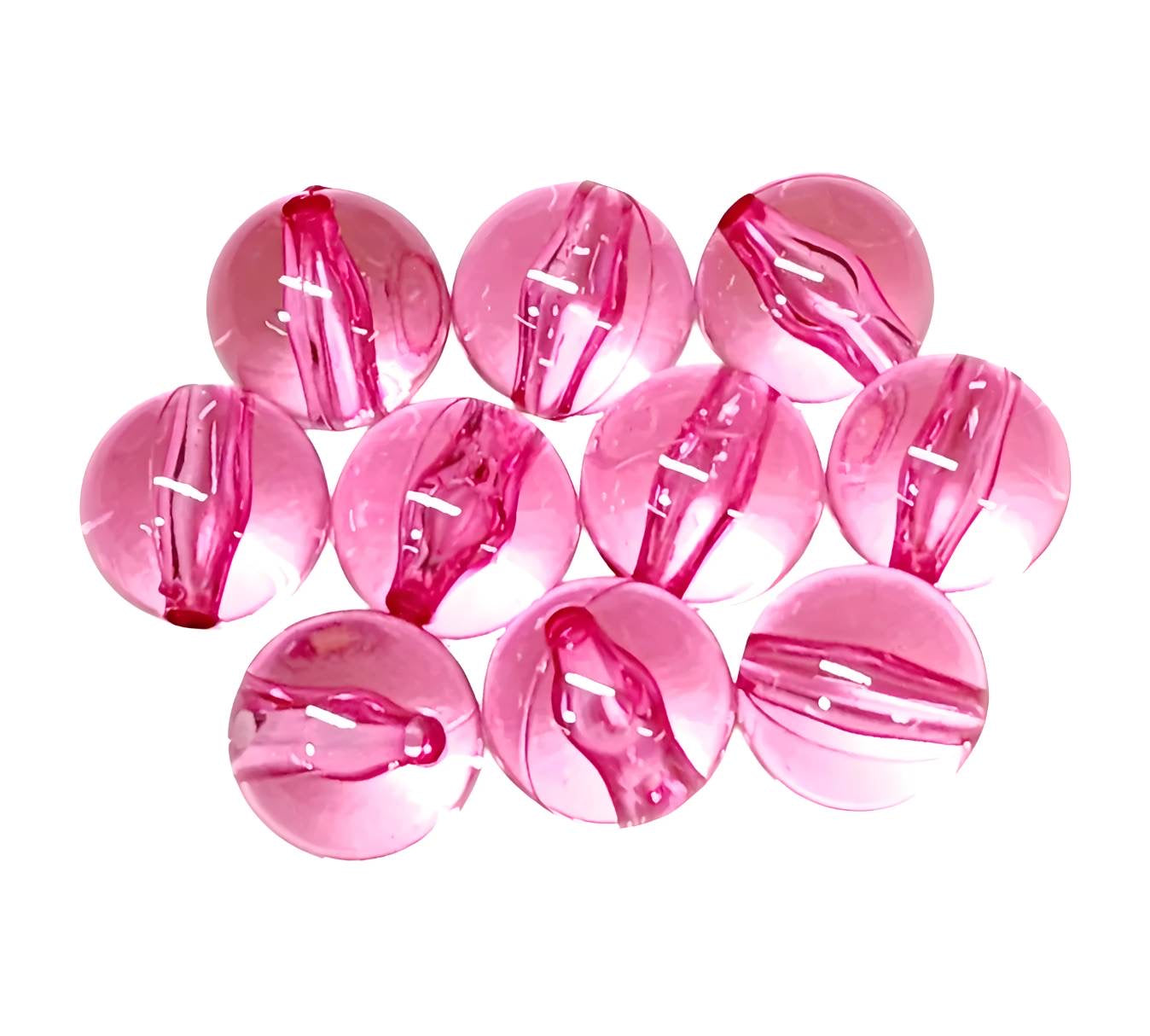 Hot Pink Transparent *16mm* (Bubblegum Beads)