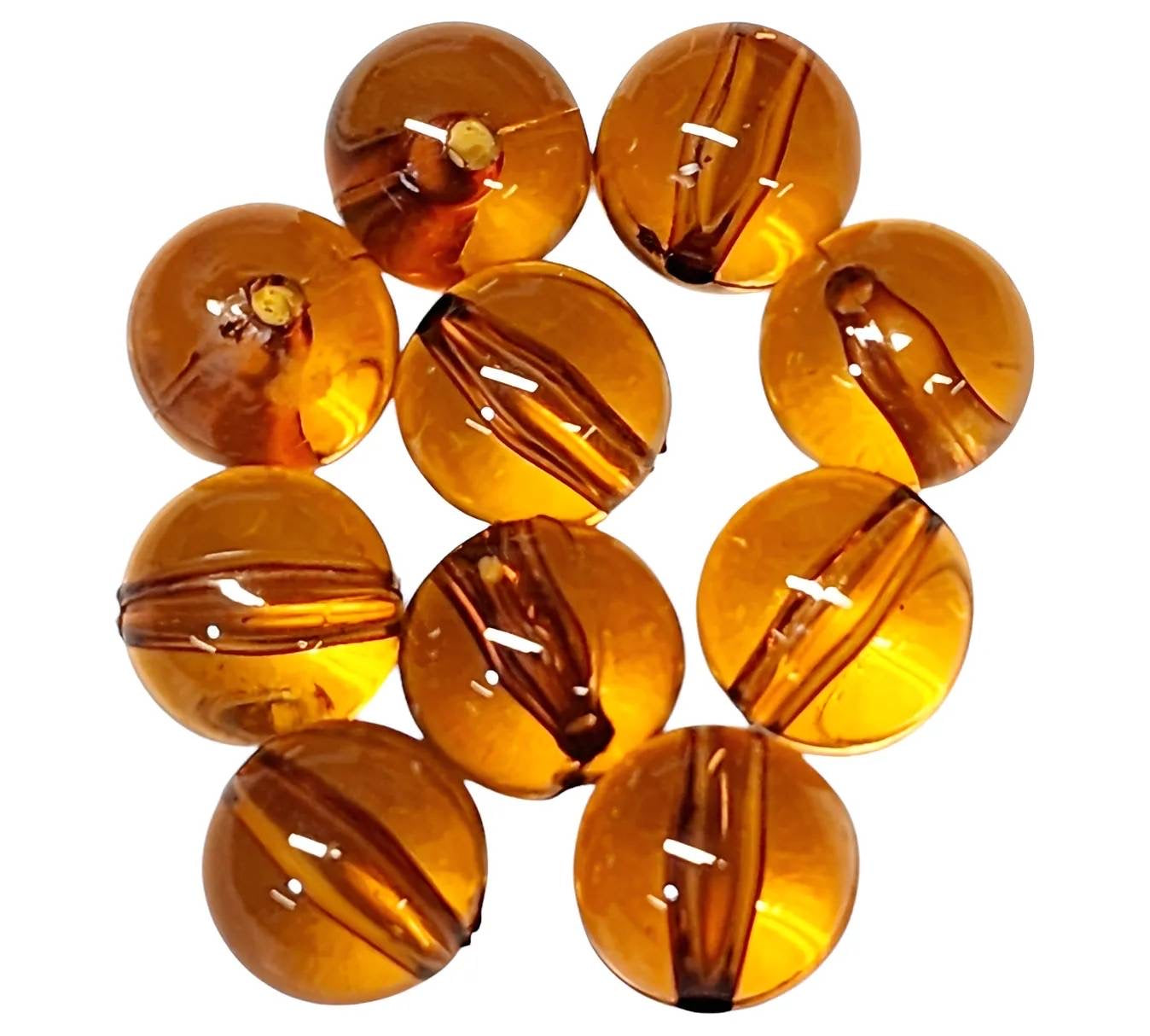 Brown Transparent *16mm* (Bubblegum Beads)