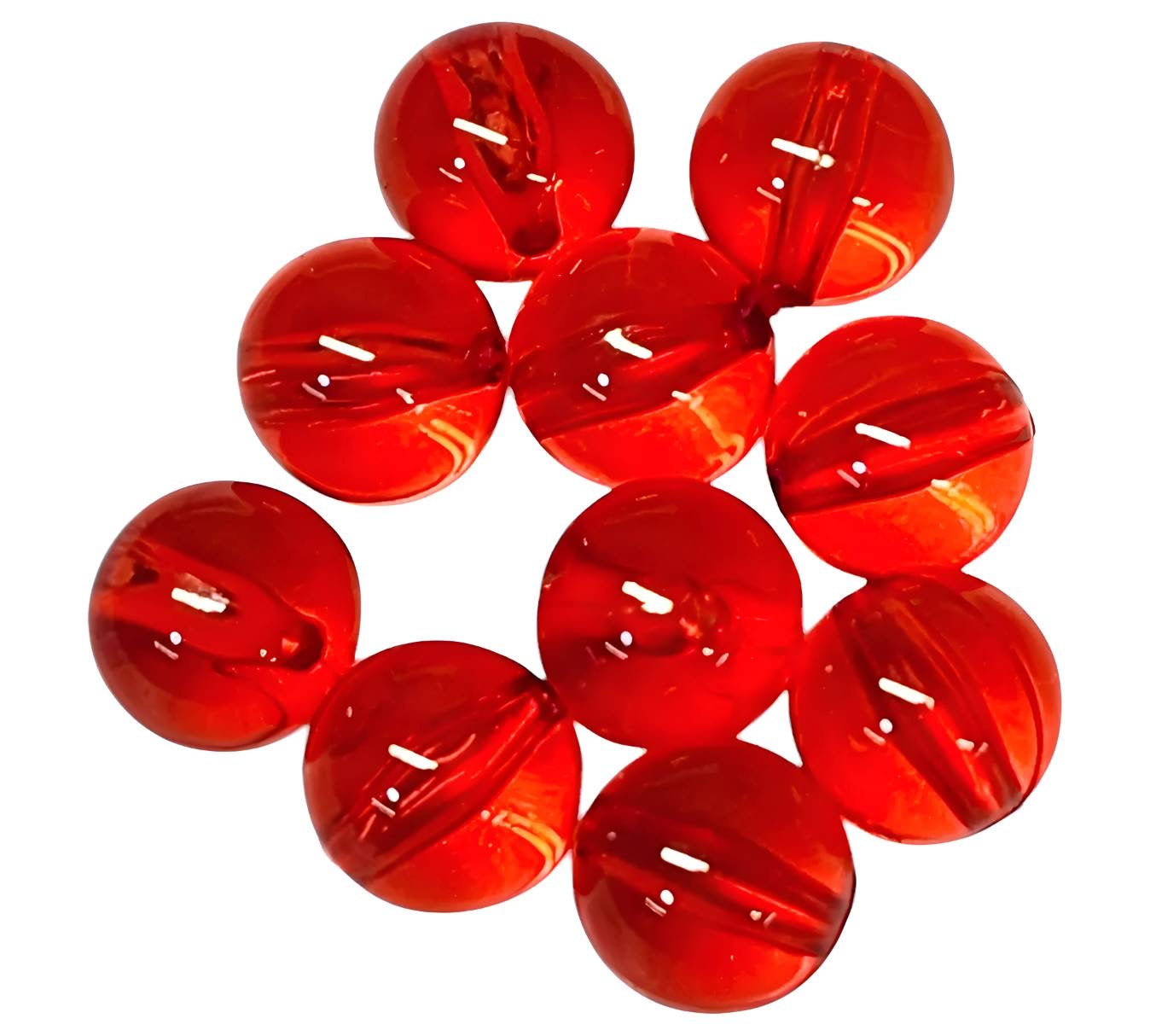 Red Transparent *16mm* (Bubblegum Beads)