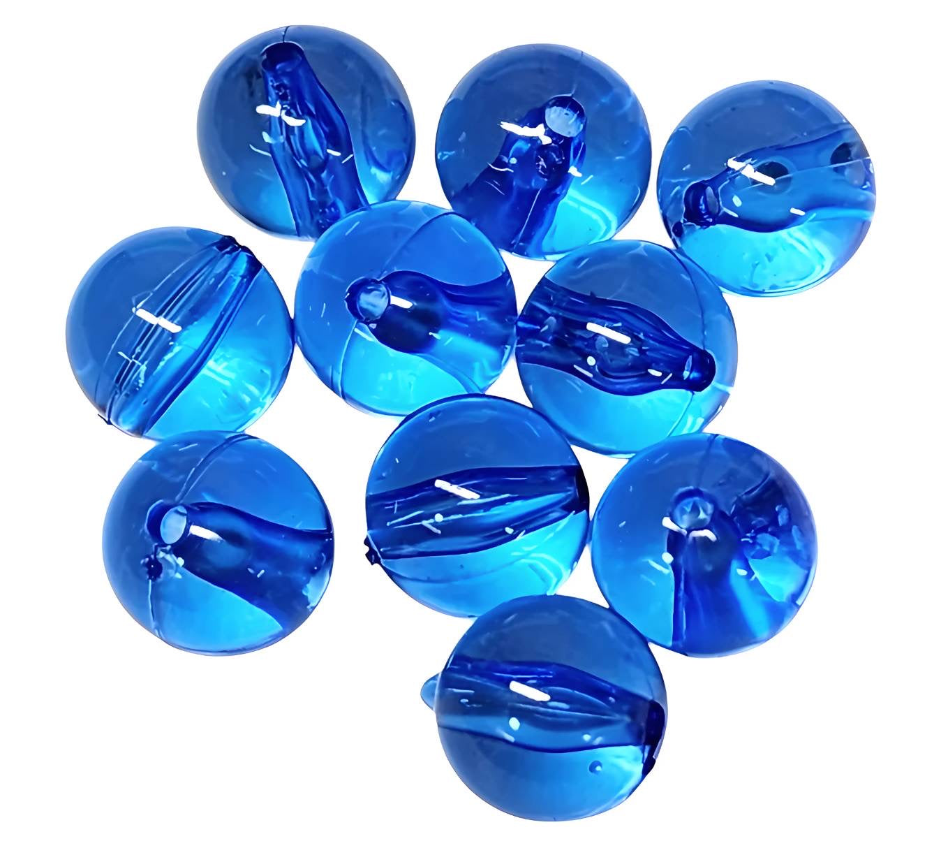 Navy Transparent *16mm* (Bubblegum Beads)