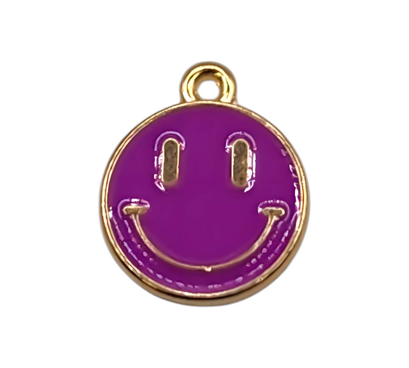 Purple Smile Face Charm