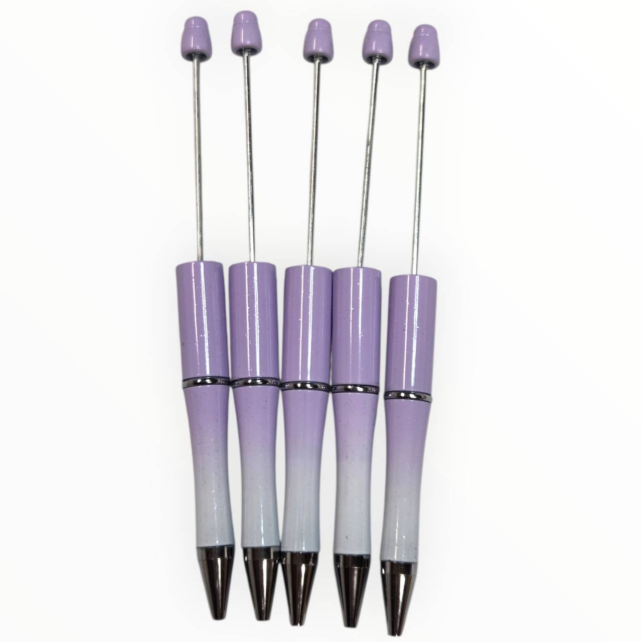Two Tone Purple Beadable Pens (5 Pack)