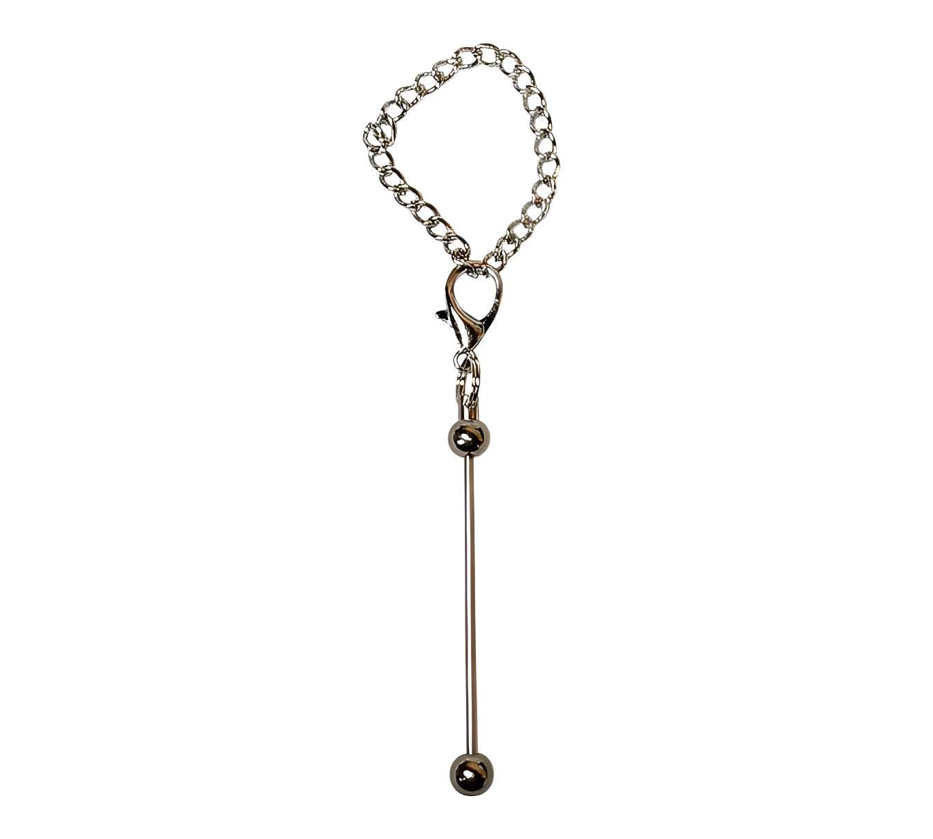 Beadable Silver Charm Key Bars