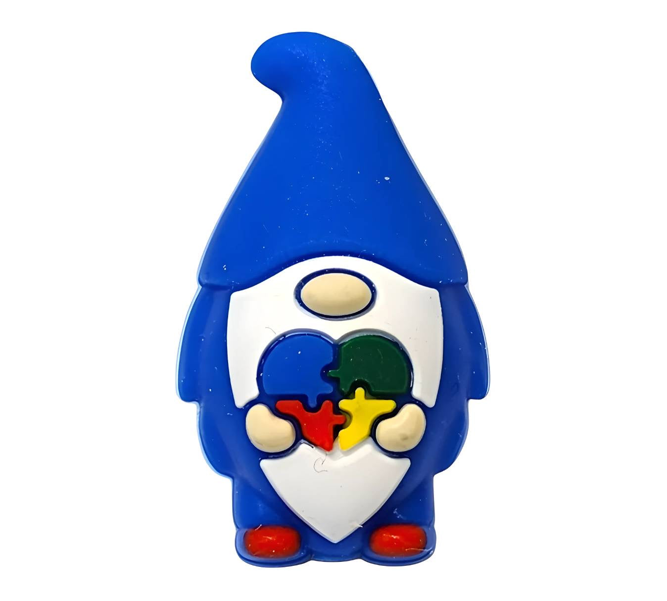 3D Heart Autism Gnome Focal Beads