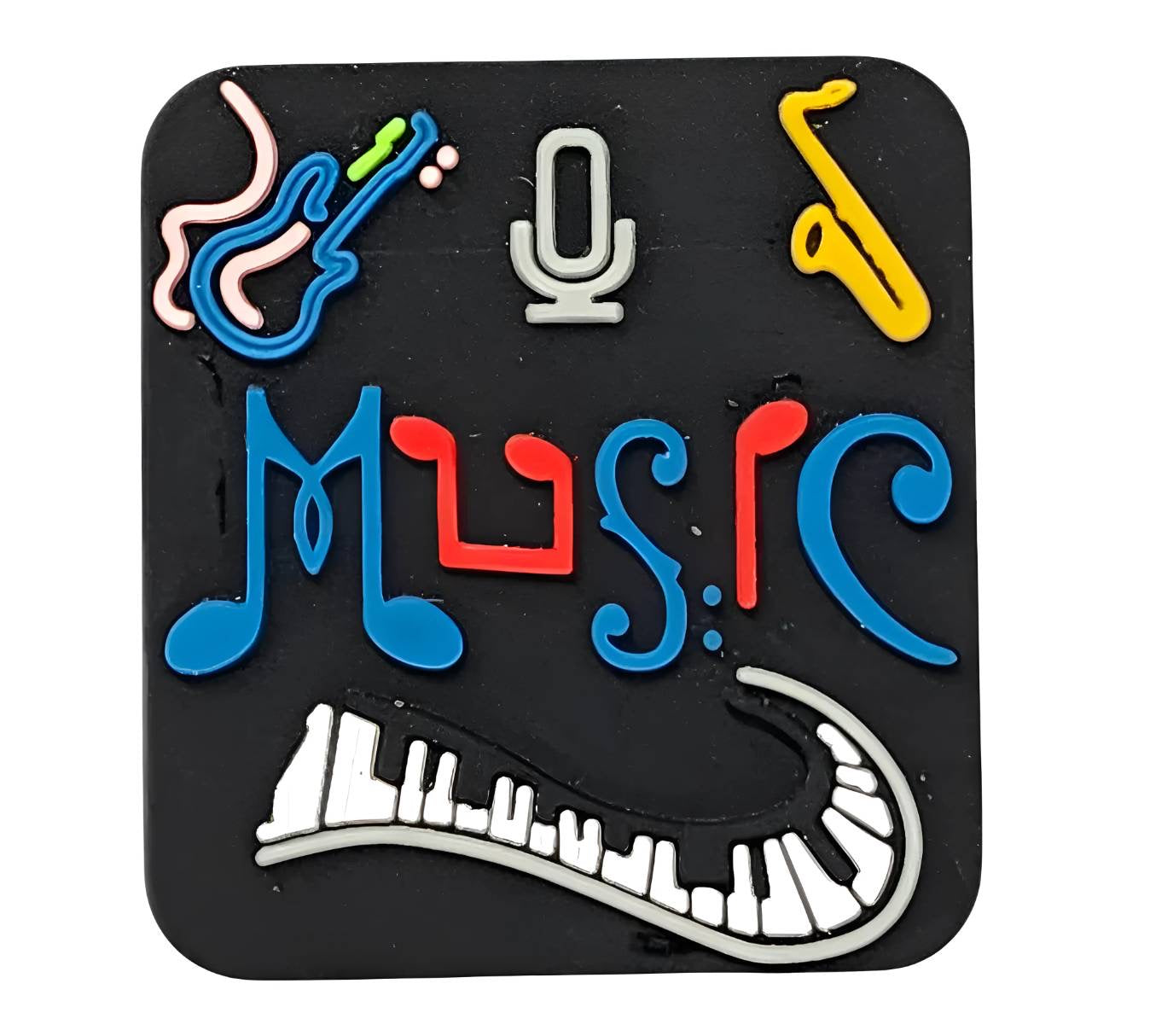 Music Silicone Focal Bead (Custom Design by Bailey's Beads)