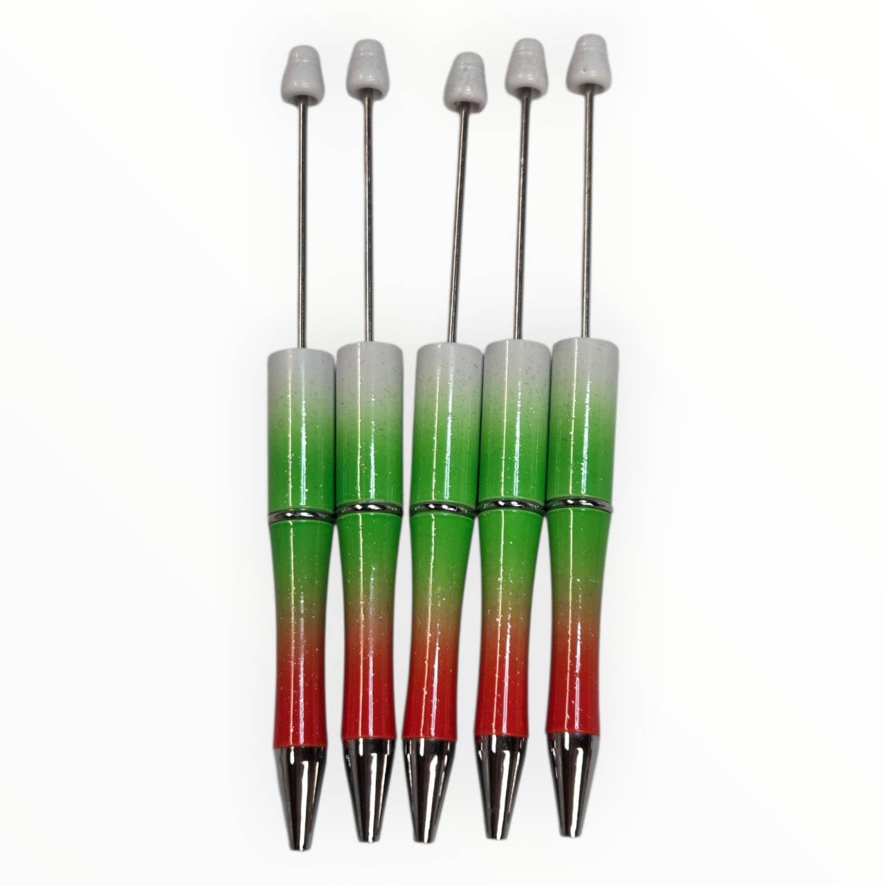 Red/Green Beadable Pens (5 Pack)