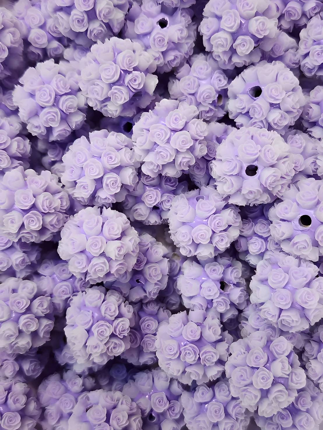 Purple Flower 20MM Acrylic Beads
