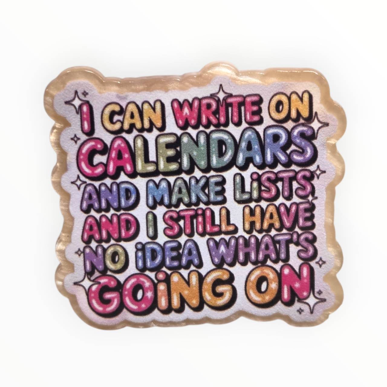Write on Calendars~ Acrylic Flatbacks (Exclusive Bailey's Beads Design)