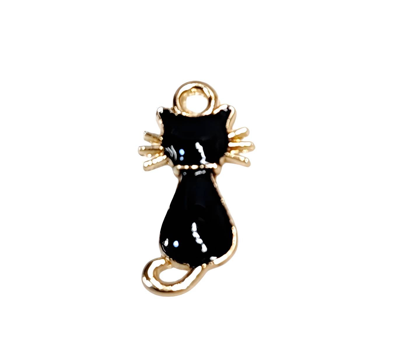 Enchanted Cat Gold Plated Charms