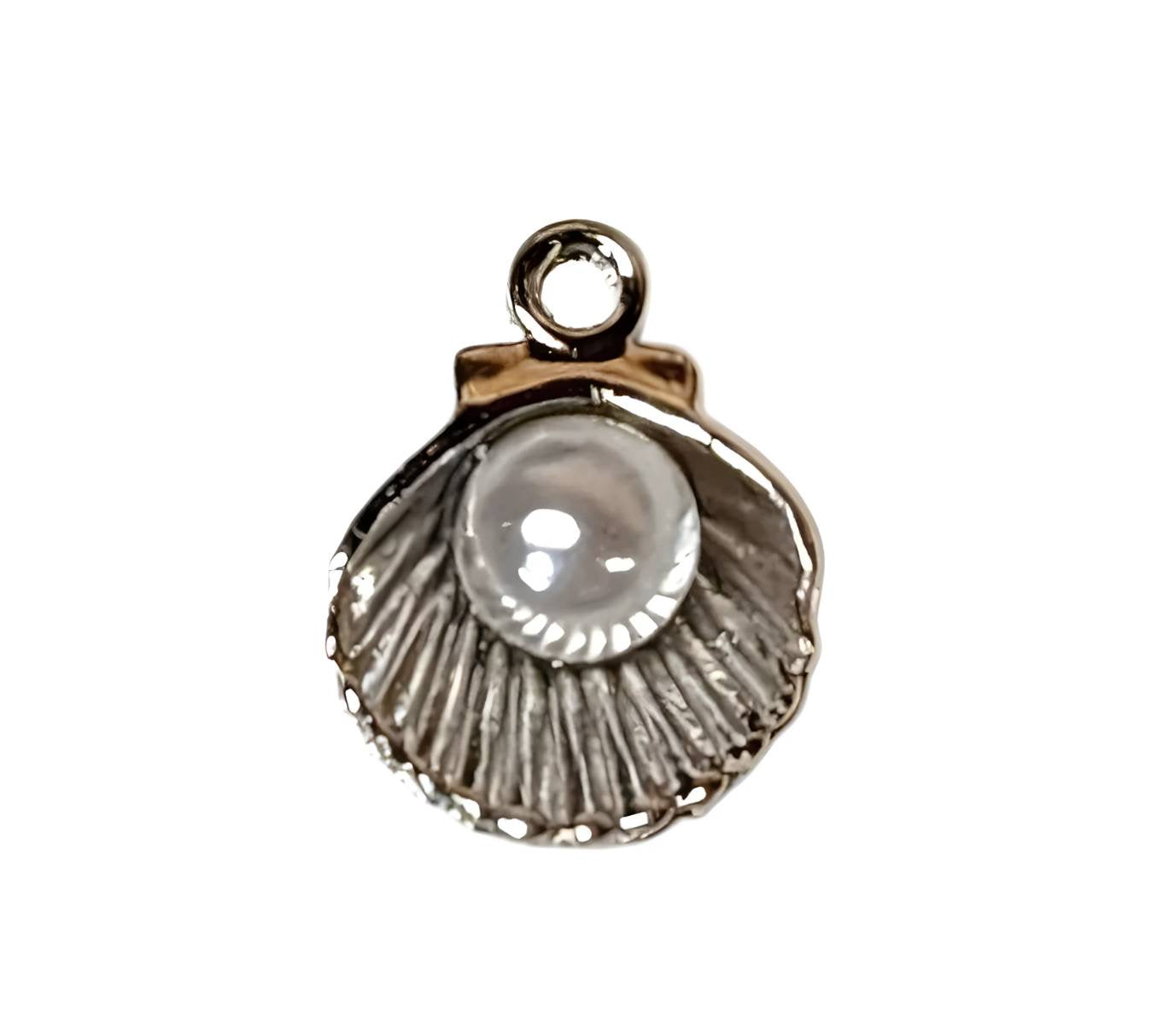 Silver Pearl Shell Silver Plated Charms