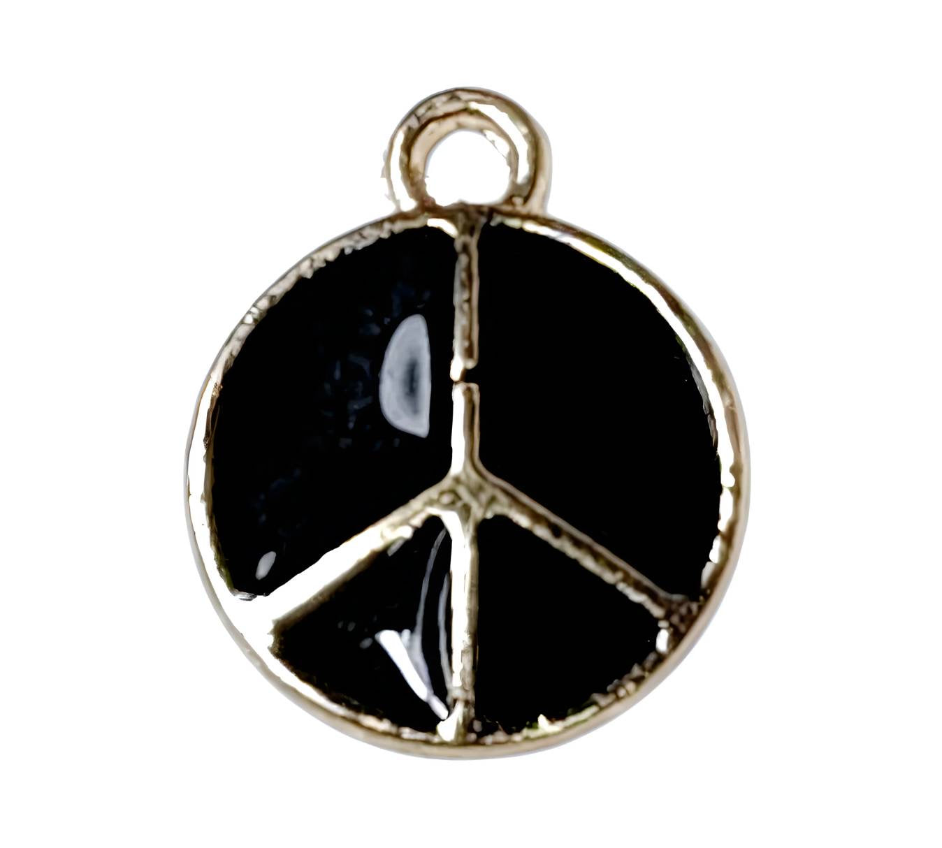 Black Peace Plated Charms