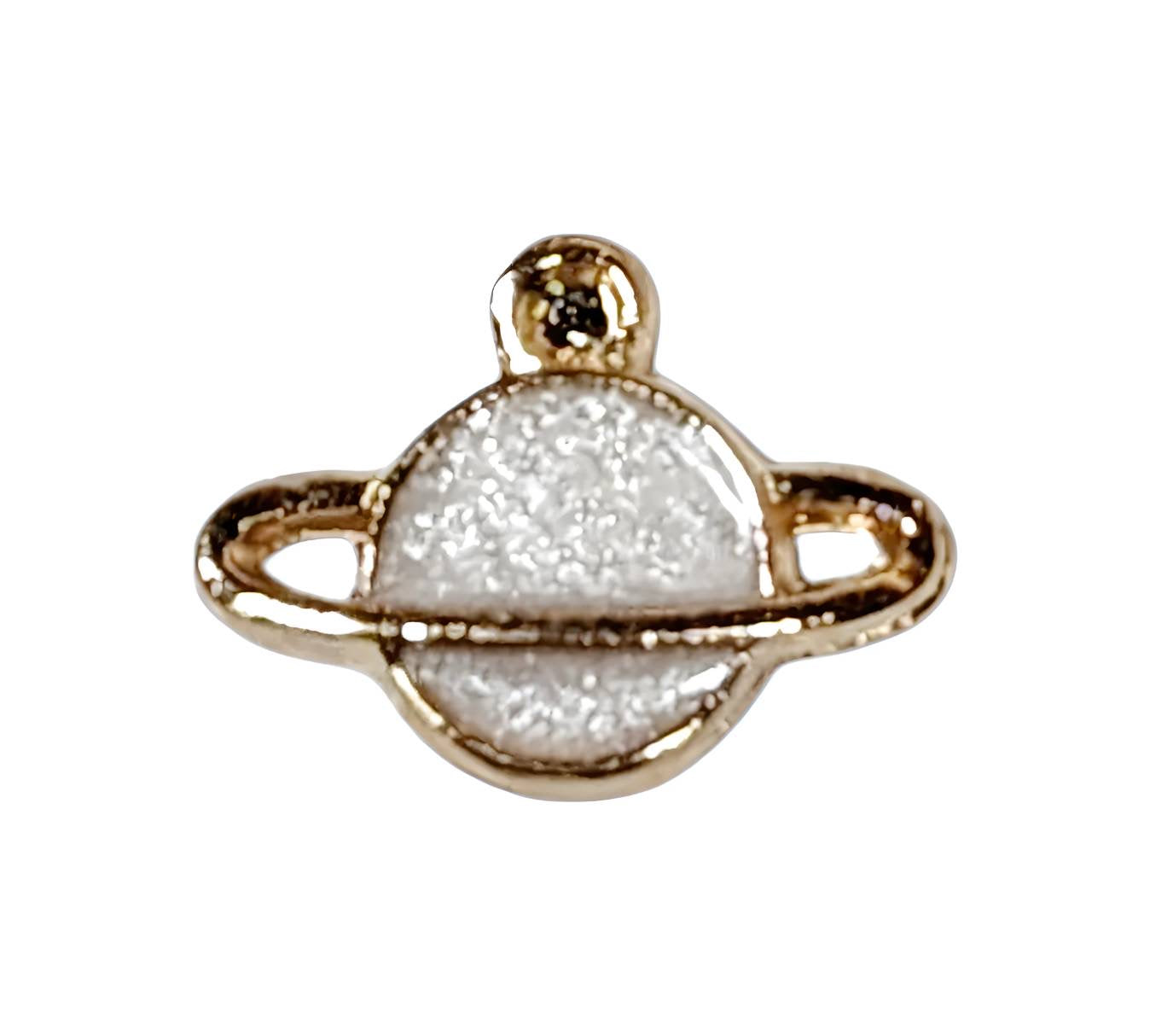 White Solar Plated Charms