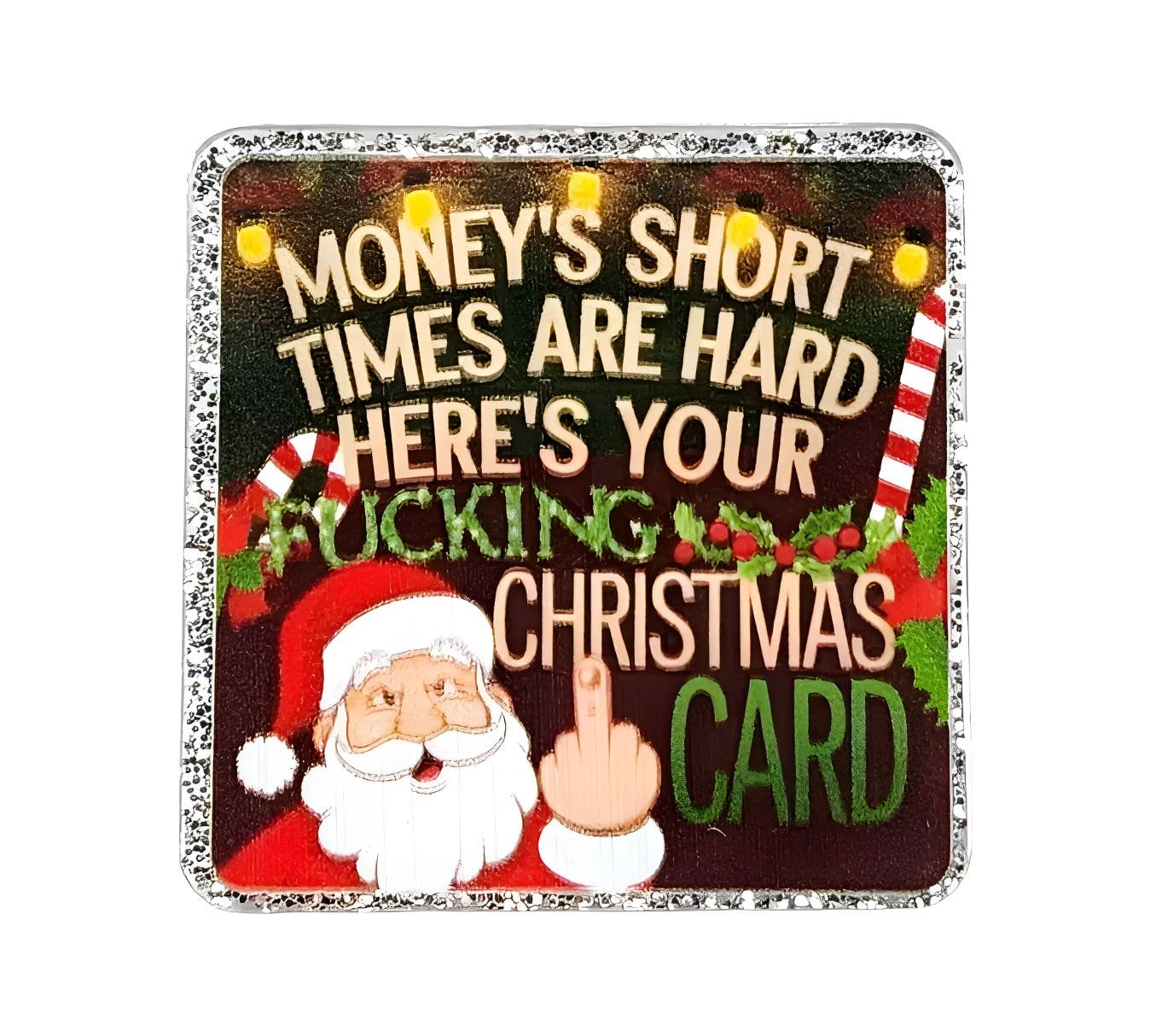 Time's are Hard ~ Acrylic Flatbacks (Exclusive Bailey's Beads Design)