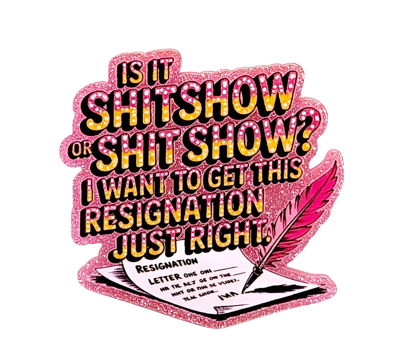 Shit Show ~ Acrylic Flatbacks (Exclusive Bailey's Beads Design)