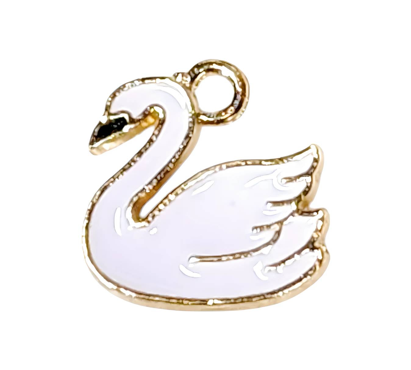 Swan Gold Plated Charms