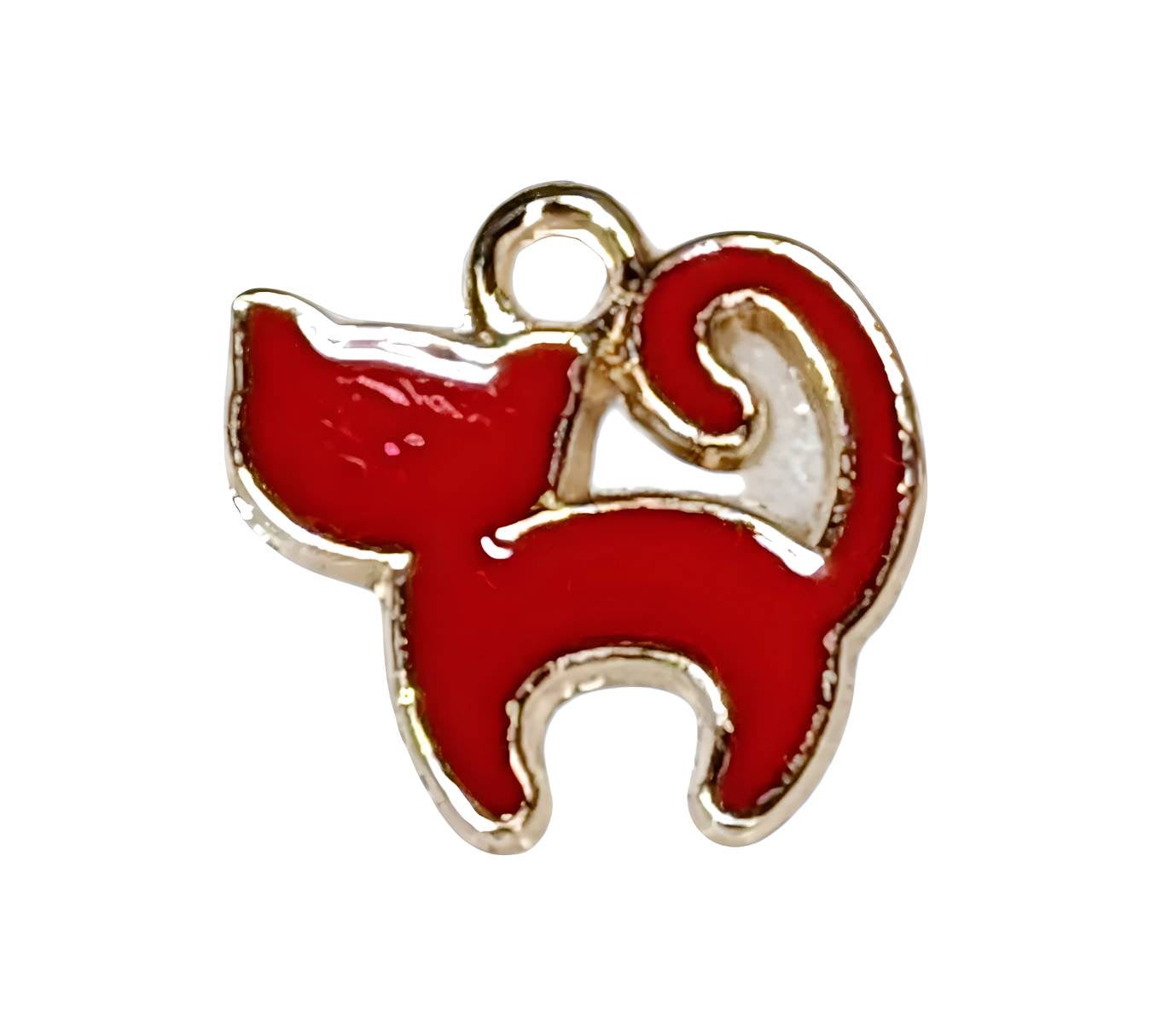 Red Cat Gold Plated Charms