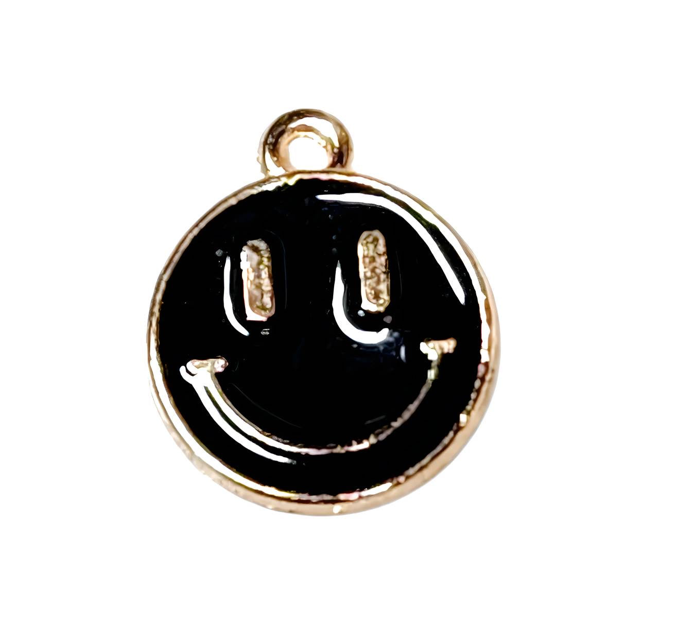 Black Smile Face Charm