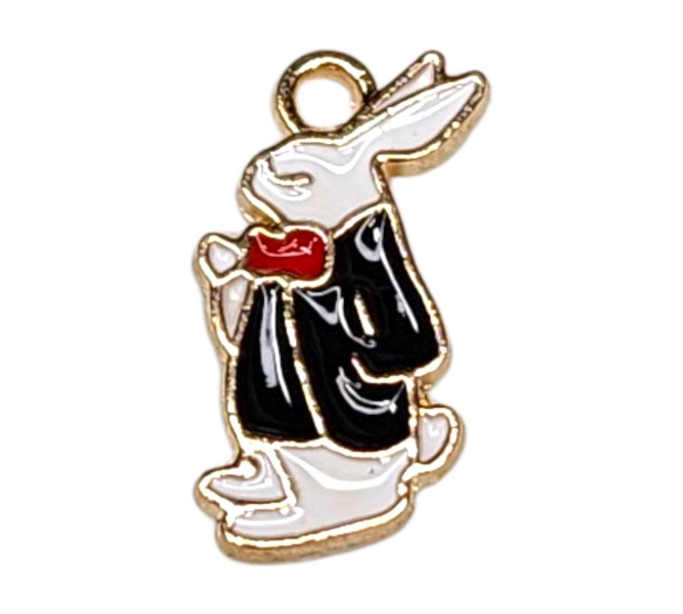 Tuxedo Rabbit Charms