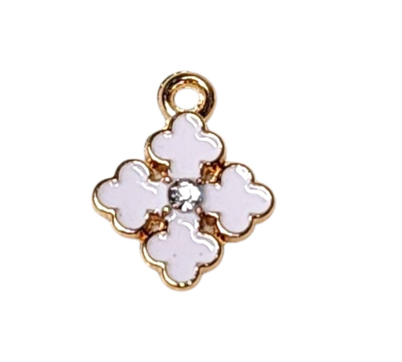 Sparkle Heart Blossom Charms