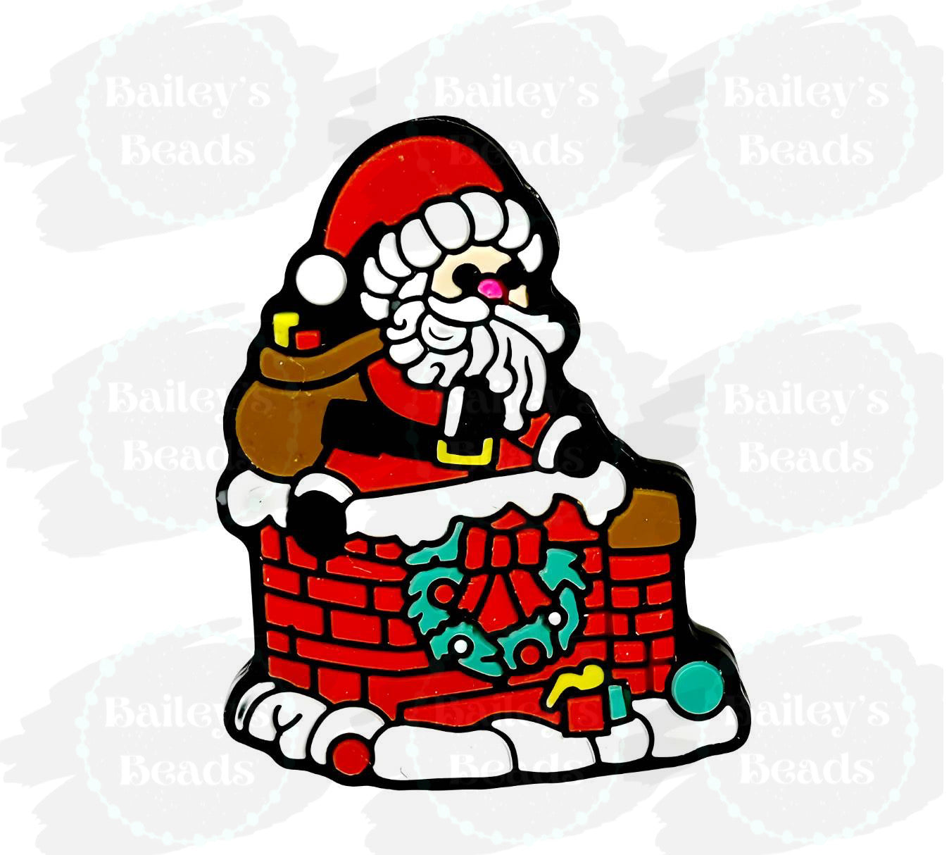 Here comes Santa Silicone Focal Beads (Bailey’s Beads Exclusive)