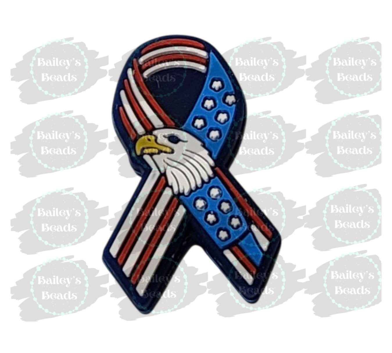 America Ribbon Silicone Focal Beads (Bailey’s Beads Exclusive)