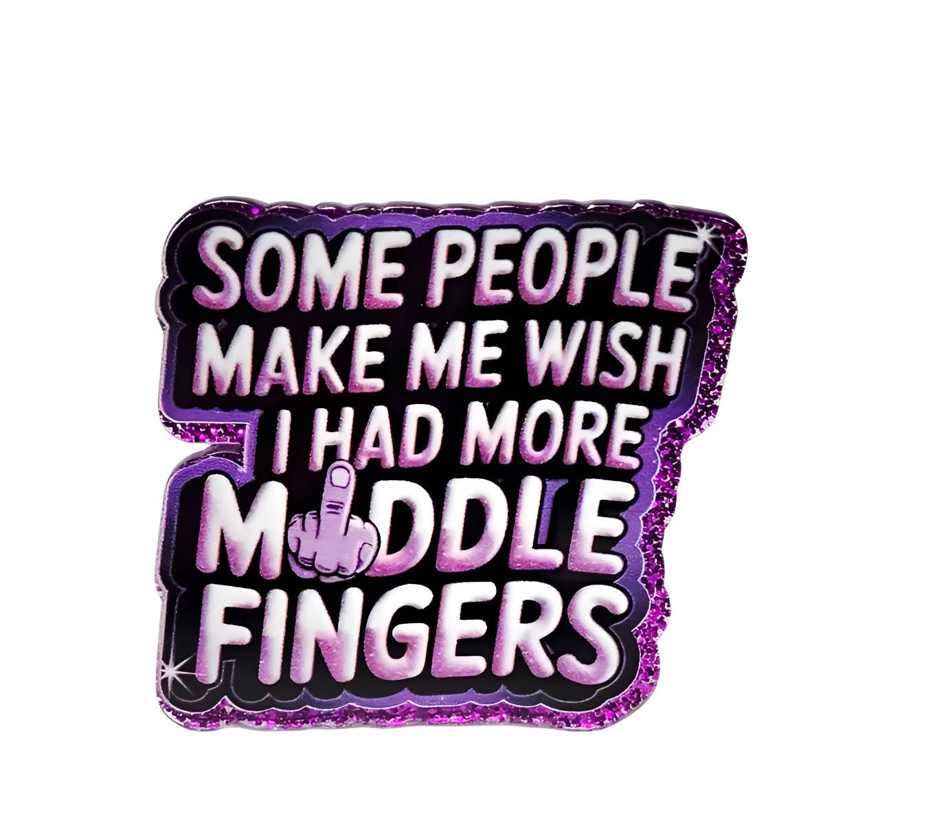 Middle Fingers ~ Acrylic Flatbacks (Exclusive Bailey's Beads Design)
