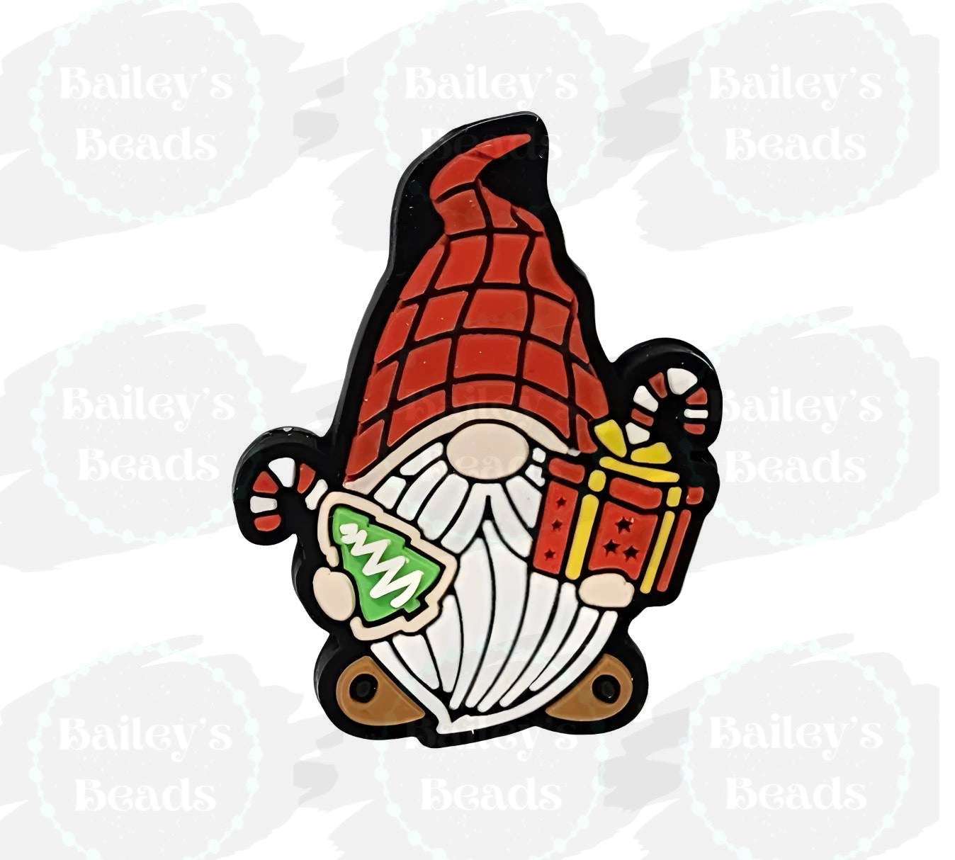 Festive Gnome Silicone Focal Beads (Bailey's Beads Exclusive)
