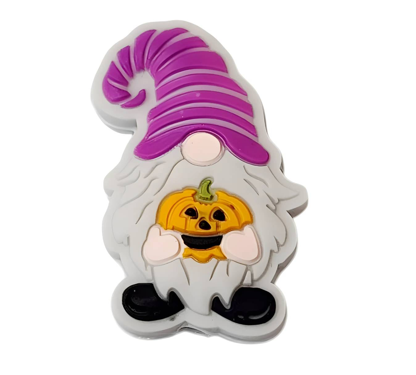 Purple Pumpkin Gnome Focal Beads