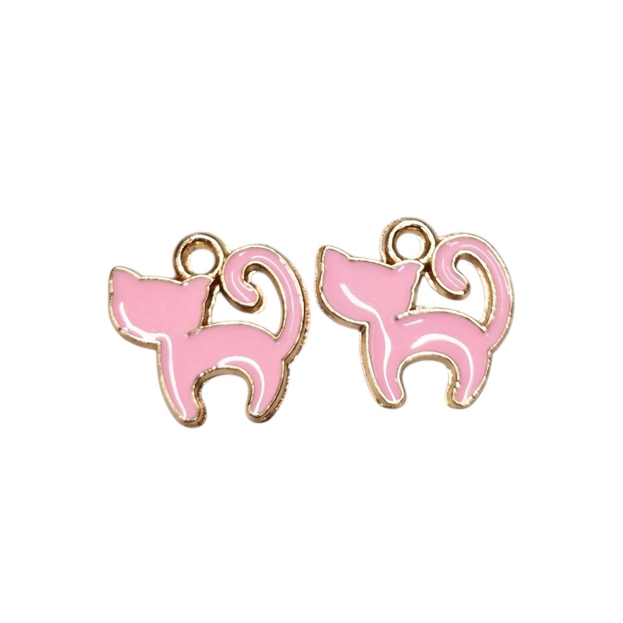 Pink Cat Charm Pack (2 Per Set)