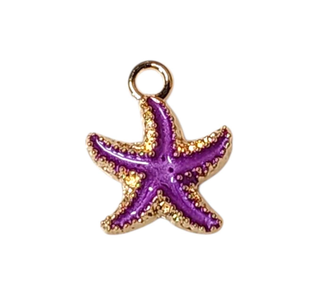 Purple Starfish Charms