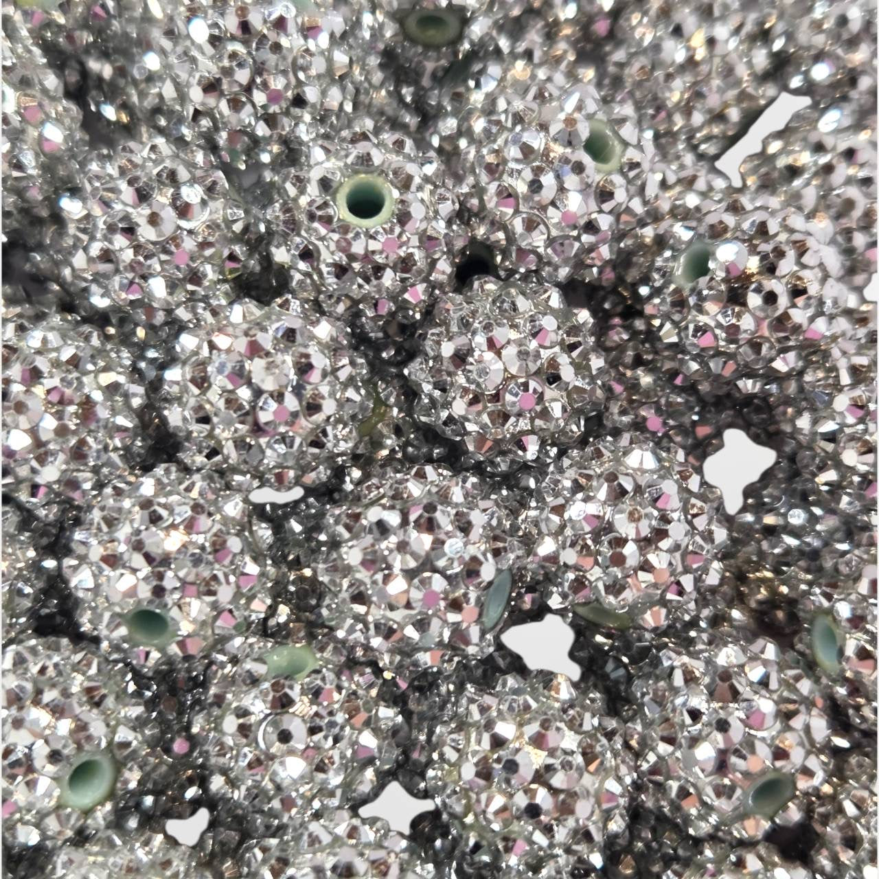 Silver 16mm **Rhinestone** Acrylic Beads