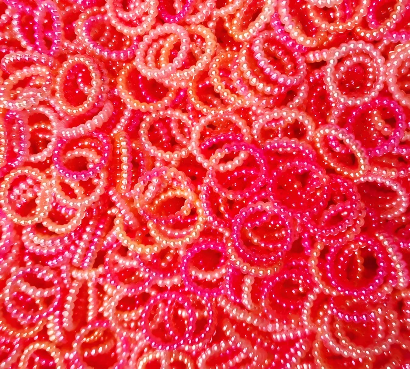 Coral Blush Glow 14MM Large Hole Pearl Spacers