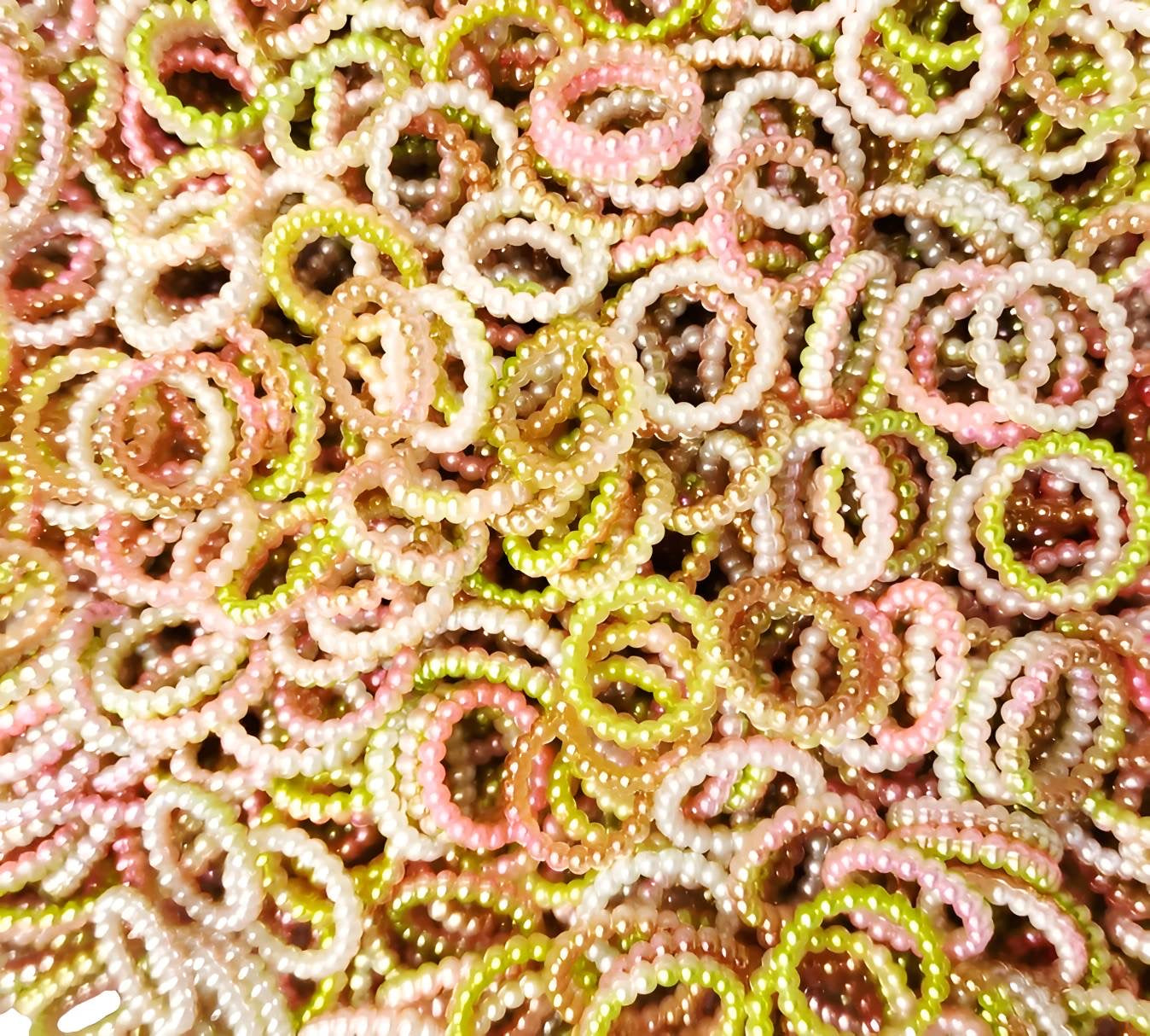 Blush Mint Glow 14MM Large Hole Pearl Spacers