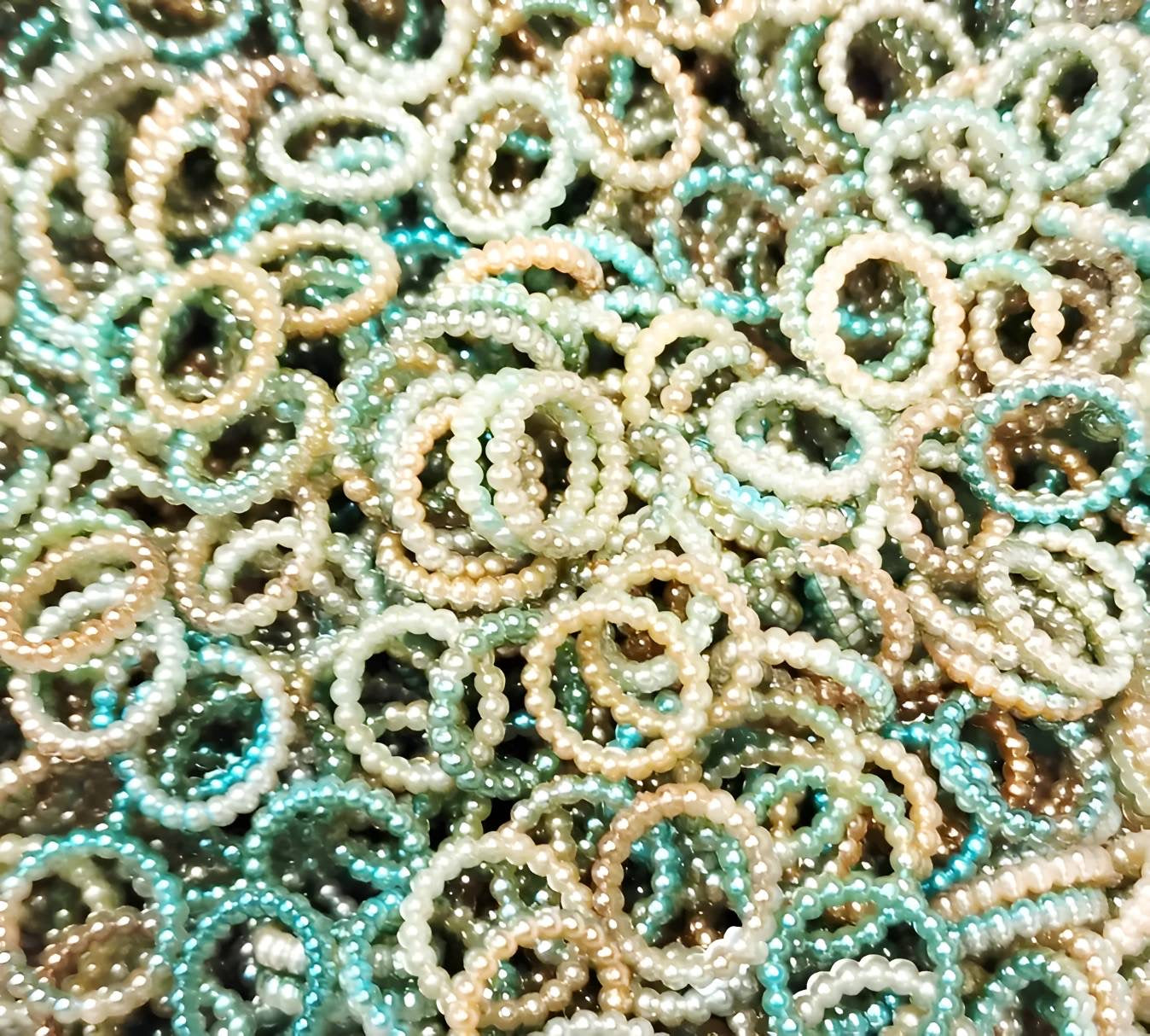 Seafoam Pearl 14MM Large Hole Pearl Spacers