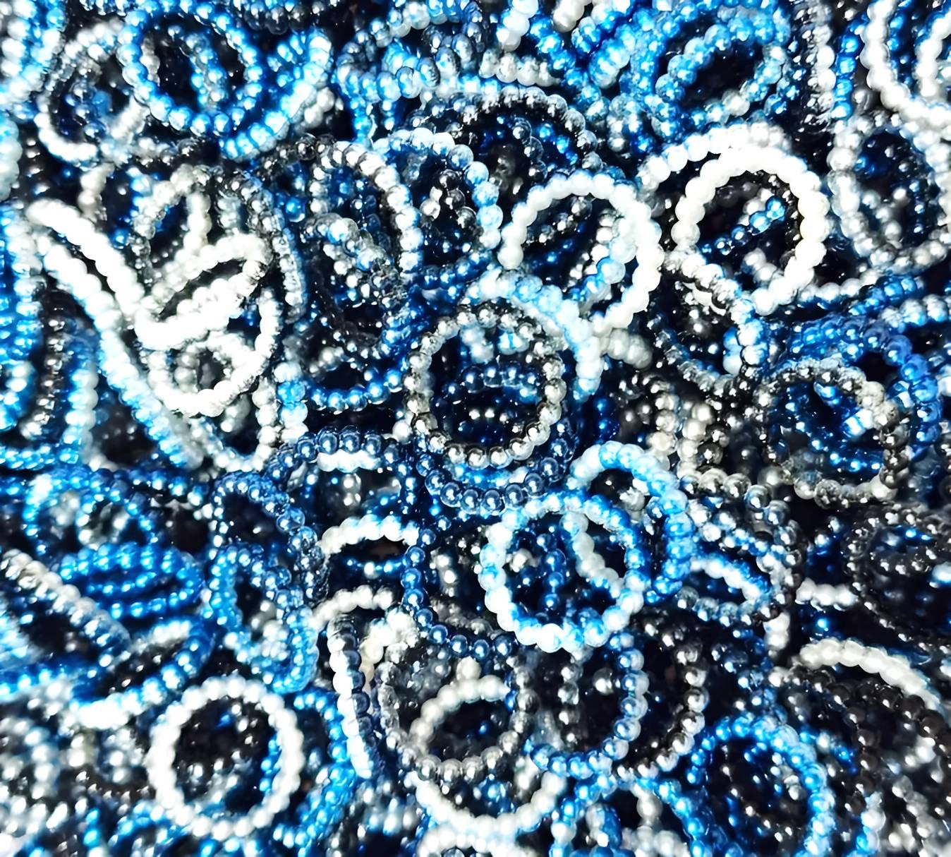 Midnight Frost 14MM Large Hole Pearl Spacers