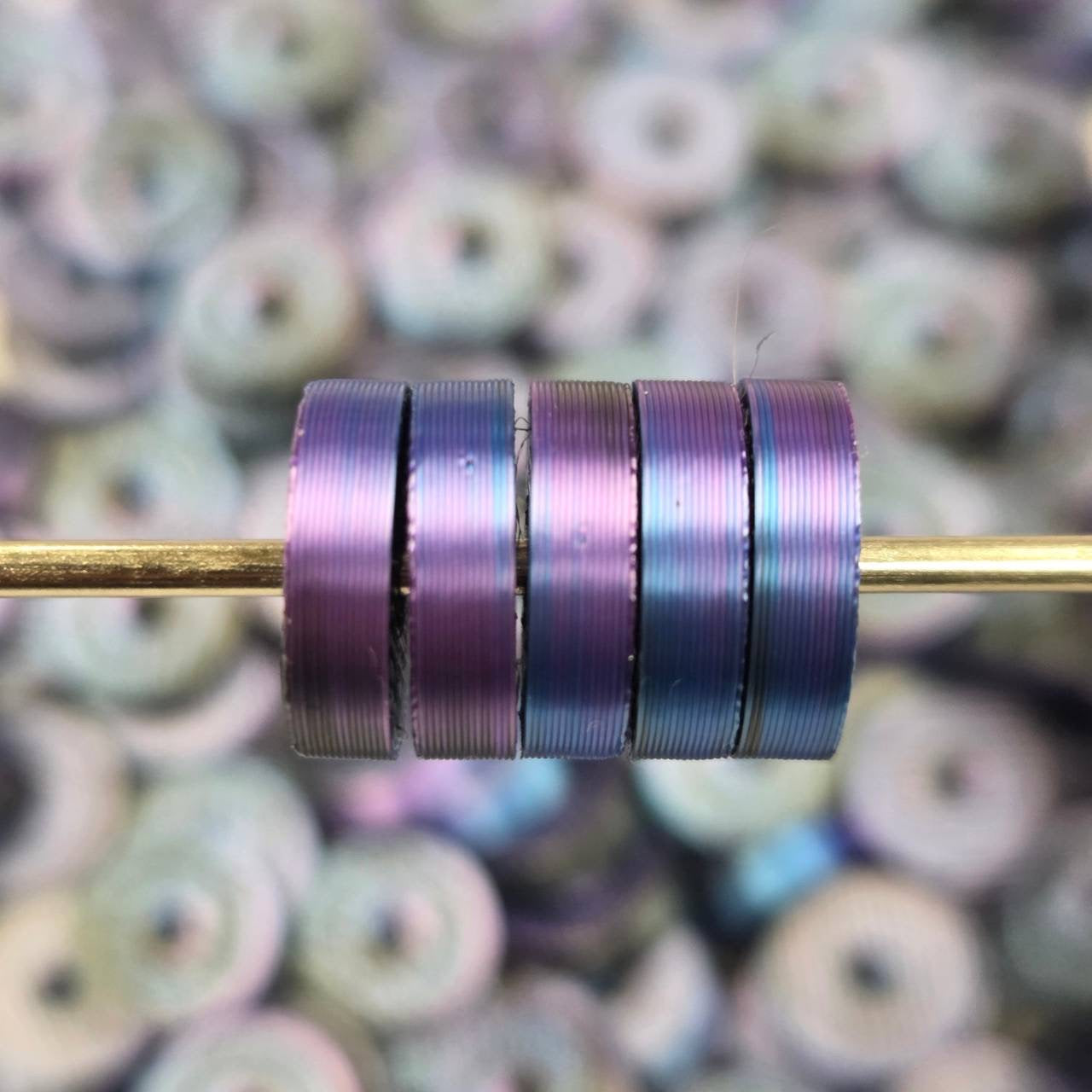 Mystic Ombré 3D Printed 12mm Disc Spacer Beads *5 count Pack* (Not Silicone)